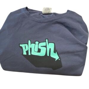 Phish Aquaphonics graphic long sleeve T-shirt, size 3 XL. 100% cotton. navy blue